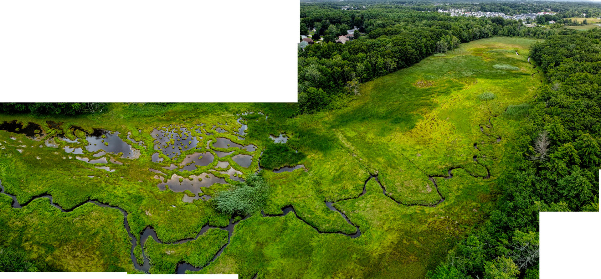 Mill Brook Marsh - Point 6 - Aerial View Upstream