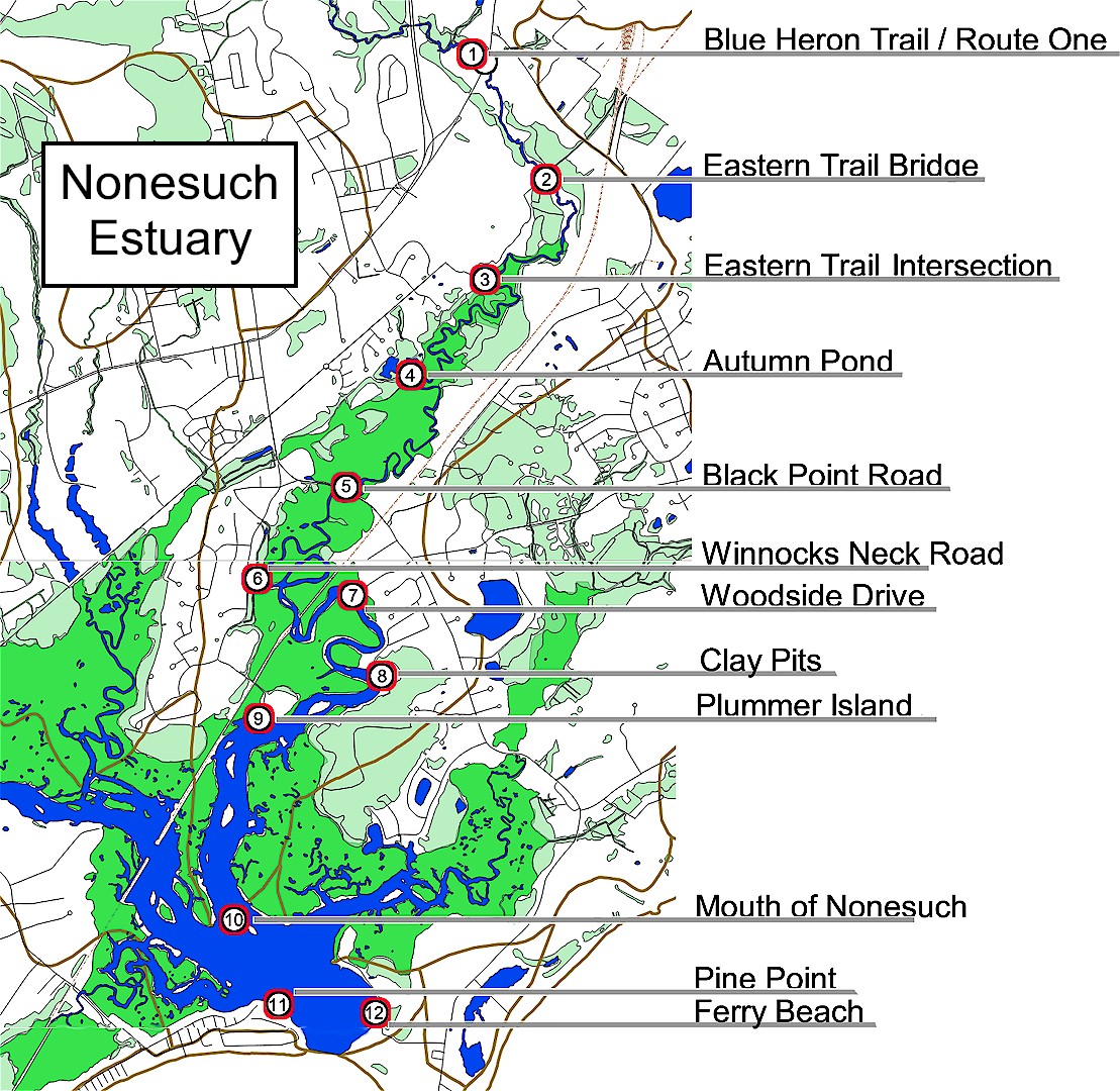 Map of Nonesuch Estuary Slideshow